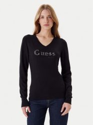 Guess Sweter W5YR24 Z2NQ2 Czarny Regular Fit. Czarne swetry klasyczne damskie Guess, xl, z wiskozy, bez kołnierzyka. Za 249.99 zł.