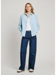 Pepe Jeans Koszula "Bego" w kolorze błękitnym rozmiar: L. Niebieskie koszule damskie Pepe Jeans, l, bez wzorów, z bawełny, bez kołnierzyka, bez ramiączek. Za 144.92 zł.
