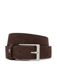 Tommy Hilfiger Pasek Męski Layton 3.5 Nubuck AM0AM13754 Brązowy. Brązowe paski męskie Tommy Hilfiger, bez wzorów, z nubiku. Za 229.99 zł.