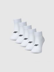 4F Skarpetki casual za kostkę (5-pack) męskie - białe 39-42. Białe skarpetki męskie 4f, bez wzorów, z bawełny. Za 59.99 zł.