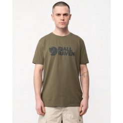 T-Shirt Fjall Raven T-Shirt Fjęllręven Logo M Dorosłych. Zielone t-shirty męskie Fjällräven, m, bez wzorów, z bawełny, bez kołnierzyka. Za 294.99 zł.