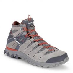 Buty trekkingowe męskie Aku Alterra Gore-tex. Szare buty trekkingowe męskie Aku, z gore-texu, za kostkę, bez zapięcia, trekkingowe, gore-tex. Za 419.00 zł.