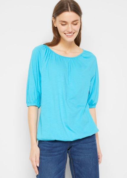 T-shirt z czystej bawełny organicznej. Brązowe t-shirty damskie bonprix, bez wzorów, z bawełny, bez kołnierzyka. Za 44.99 zł.