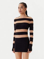 NORMA KAMALI Sukienka codzienna KK3243PMB48239 Czarny Slim Fit. Czarne sukienki damskie NORMA KAMALI, na co dzień, l, bez wzorów, z syntetyku, bez kołnierzyka, bez ramiączek, proste. Za 1,009.00 zł.