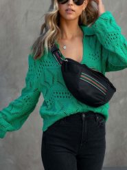 LA Angels Sweter w kolorze zielonym rozmiar: XL. Zielone swetry klasyczne damskie LA Angels, xl, bez kołnierzyka. Za 127.35 zł.