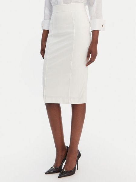 Elisabetta Franchi Spódnica ołówkowa GO-159-61E2-V360 Écru Regular Fit. Spódniczki damskie Elisabetta Franchi, bez wzorów, z syntetyku, ołówkowe. Za 1,529.00 zł.