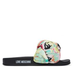 Klapki LOVE MOSCHINO. Klapki damskie Love Moschino, bez wzorów, bez obcasa. Za 679.99 zł.
