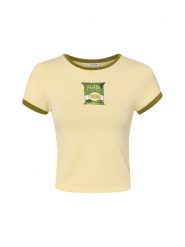 Noisy May Koszulka Kobiety Bawełna żółty, M. Żółte t-shirty damskie Noisy may, m, bez wzorów, z bawełny, bez kołnierzyka. Za 99.95 zł.