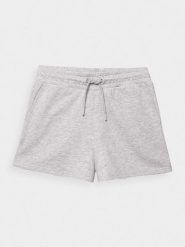 4F Spodenki dresowe damskie M. Czarne szorty damskie 4f, bez wzorów, z bawełny. W wyprzedaży za 29.99 zł.