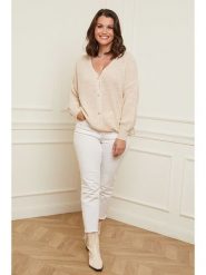 Curvy Lady Kardigan w kolorze beżowym rozmiar: 40/42. Brązowe kardigany damskie Curvy Lady, bez wzorów. Za 118.56 zł.
