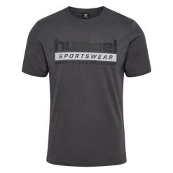 Koszulka Hummel Legacy Carson. Niebieskie t-shirty sportowe męskie HUMMEL, m, z bawełny, bez ramiączek, do piłki nożnej. Za 191.00 zł.
