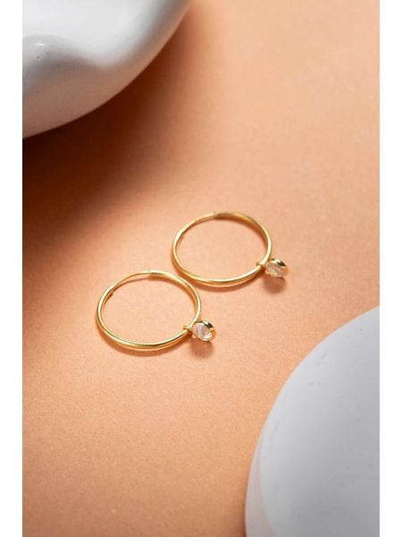 Lodie Silver Srebrne kolczyki-kreole z cyrkoniami rozmiar: onesize. Szare kolczyki damskie Lodie Silver, z cyrkonią, srebrne. Za 56.66 zł.