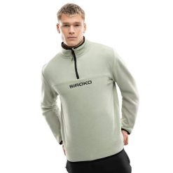 Męska bluza z grubego polaru Sporty zimowe Siroko Myoko. Zielone bluzy bez kaptura męskie SIROKO, m, z polaru. W wyprzedaży za 168.00 zł.