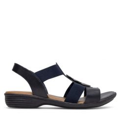Sandały Go Soft. Niebieskie sandały damskie GO SOFT, bez wzorów, bez obcasa, na płaskiej podeszwie. Za 139.99 zł.