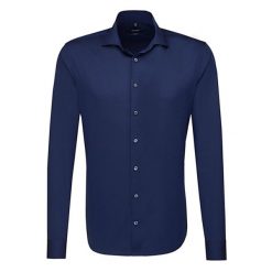 Męska Koszula 1/1 Business Kent Shaped Formal Shirt. Niebieskie koszule męskie Seidensticker, l, bez wzorów, bez kołnierzyka, bez ramiączek. Za 331.99 zł.