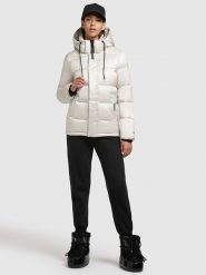 Khujo Kurtka pikowana "Evona Satin" w kolorze białym rozmiar: XXL. Białe kurtki damskie Khujo, xxl, bez wzorów, bez kaptura. Za 245.96 zł.