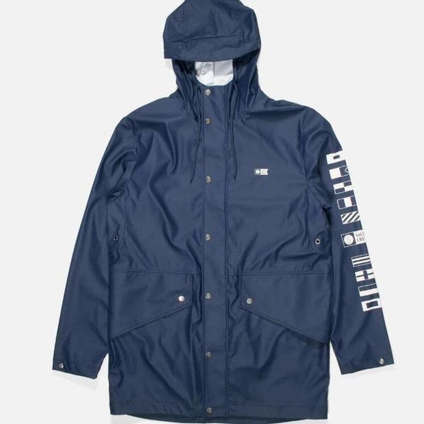 Kurtka Salty Crew Seal Raincoat Navy. Niebieskie kurtki męskie SALTY CREW, m, bez wzorów, bez kaptura. Za 592.16 zł.