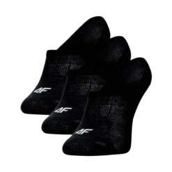 Skarpety damskie 4F 3-pack no-show. Czarne skarpetki damskie 4f, z aplikacjami, z bawełny. Za 42.99 zł.