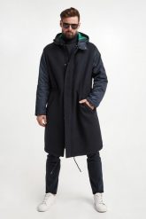 Płaszcz męski wełniany ARMANI EXCHANGE. Płaszcze męskie Armani Exchange, m, bez wzorów, z wełny. W wyprzedaży za 1,490.30 zł.