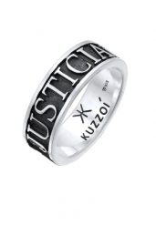 KUZZOI Męska obrączka Massiv w srebrze 925 Sterling Silver Biżuteria męska 1 ct Męskie. Szara biżuteria dla mężczyzn KUZZOI, srebrne. Za 283.89 zł.