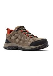 Buty trekkingowe męskie, Columbia Redmond III WP. Brązowe buty trekkingowe męskie Columbia, z materiału, przed kostkę, bez zapięcia, trekkingowe. Za 497.00 zł.