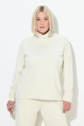 Damskie Bluza stójka długi rękaw otwory na kciuki antybakteryjna. Brązowe bluzy sportowe damskie Ulla Popken, plus size, bez wzorów, z elastanu, bez ramiączek, długie, bez kaptura. Za 279.99 zł.