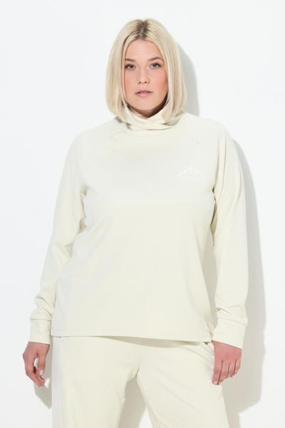 Damskie Bluza stójka długi rękaw otwory na kciuki antybakteryjna. Brązowe bluzy bez kaptura damskie Ulla Popken, plus size, z elastanu. Za 279.99 zł.