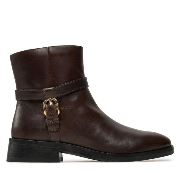 Botki Geox. Brązowe botki damskie Geox, bez obcasa, na płaskiej podeszwie, bez zapięcia. Za 759.99 zł.