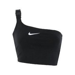 Koszulka Nike Czarna Damska Bawełna. Czarne t-shirty damskie Nike, bez wzorów, z bawełny, bez kołnierzyka. W wyprzedaży za 119.30 zł.