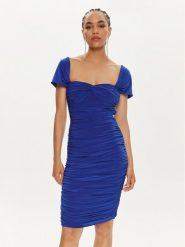 NORMA KAMALI Sukienka koktajlowa KK1243PL812805 Niebieski Slim Fit. Niebieskie sukienki damskie NORMA KAMALI, s, bez wzorów, z syntetyku, wizytowe, bez kołnierzyka, bez ramiączek. Za 659.99 zł.