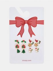 Kolczyki z motywem świątecznym 6 pack - wielobarwny. Kolczyki damskie Sinsay. W wyprzedaży za 5.99 zł.