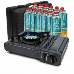 Eurocatch Kuchenka Gazowa - 12 kartuszy - walizka. Czarne walizki EUROCATCH, bez wzorów. Za 285.99 zł.