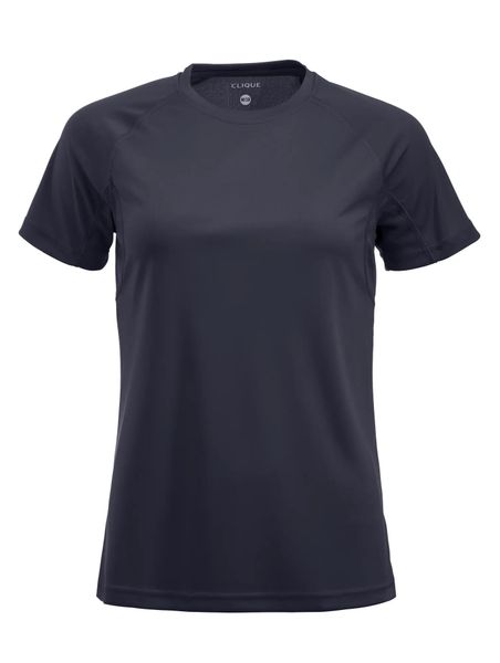 Clique Premium Active-T Damska koszulka funkcyjna – dark navy. Niebieskie topy sportowe damskie CLIQUE, m, bez wzorów, bez ramiączek. Za 126.88 zł.