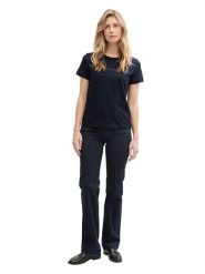Tom Tailor Koszulka w kolorze granatowym rozmiar: M. Niebieskie t-shirty damskie Tom Tailor, m, bez wzorów, z bawełny, bez kołnierzyka. Za 35.10 zł.
