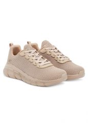 Buty sportowe damskie Skechers Bobs B Flex Visionar. Brązowe buty sportowe na co dzień damskie Skechers, bez wzorów, z materiału. Za 255.00 zł.