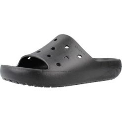 Sandały CROCS CLASSIC SLIDE V2 Czarny. Czarne sandały damskie Crocs, bez wzorów, z gumy, bez obcasa. Za 202.00 zł.