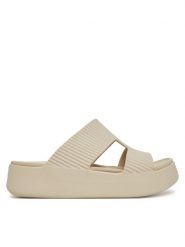 Crocs Klapki Getaway Groove Platform HStrap 210701 Beżowy. Brązowe klapki damskie Crocs, bez wzorów, z tworzywa sztucznego, bez obcasa. Za 169.99 zł.