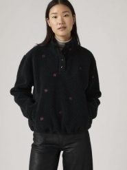 Levi's Bluza polarowa w kolorze czarnym rozmiar: M. Czarne bluzy bez kaptura damskie Levi's, m, z polaru. Za 186.19 zł.
