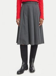 Tommy Hilfiger Spódnica plisowana WW0WW51588 Szary ciemny Regular Fit. Szare spódniczki damskie Tommy Hilfiger, bez wzorów, z syntetyku, plisowane. Za 699.99 zł.