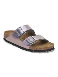 Birkenstock Klapki "Arizona" w kolorze fioletowym rozmiar: 37. Różowe klapki damskie Birkenstock, bez wzorów, bez obcasa. Za 396.24 zł.
