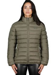 Geographical Norway Kurtka pikowana "Atichoko" w kolorze khaki rozmiar: L. Brązowe kurtki damskie Geographical Norway, l, bez wzorów, bez kaptura. Za 157.32 zł.