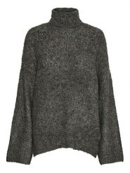 Pieces Sweter w kolorze khaki rozmiar: L. Brązowe golfy damskie Pieces, l, bez wzorów, z wełny, bez ramiączek. Za 61.46 zł.