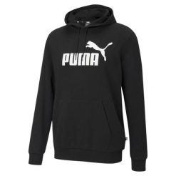 Męska bluza z kapturem i dużym logo z kolekcji Essentials PUMA Black. Czarne bluzy z kapturem męskie Puma, m. Za 219.99 zł.