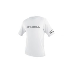Koszulka ONEILL BASIC SKINS S/S SUN SHIRT. Białe bluzki damskie O'neill, s, bez wzorów, ze skóry, sportowe, bez kołnierzyka, bez ramiączek. Za 99.99 zł.