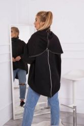 Bluza ocieplana z suwakiem z tyłu czarna. Czarne bluzy z kapturem damskie KESI, l, z bawełny. Za 238.37 zł.