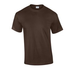 Ultra Bawełniana Koszulka Unisex Dla Dorosłych. Brązowe bluzki damskie Gildan, xl, bez wzorów, z bawełny, sportowe, bez kołnierzyka, bez ramiączek. Za 34.99 zł.