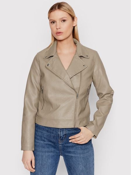 JJXX Kurtka z imitacji skóry Gail 12206262 Szary Regular Fit. Szare kurtki damskie JJXX, m, bez wzorów, ze skóry, bez kaptura. Za 129.99 zł.