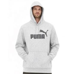 Bluza sportowa kangurka z kapturem męska Puma Hoodle II. Szare bluzy sportowe męskie Puma, bez wzorów, casualowe, bez kołnierzyka, bez ramiączek. Za 119.00 zł.