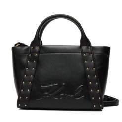 Torebka KARL LAGERFELD. Czarne torebki klasyczne damskie Karl Lagerfeld, bez wzorów, bez dodatków. Za 849.99 zł.