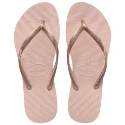 Klapki Havaianas Model 4000030 Kolor Brąz. Brązowe klapki damskie Havaianas, bez wzorów, z gumy, bez obcasa. Za 106.00 zł.